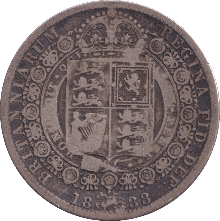 1888 HALFCROWN ( FINE ) - halfcrown - Cambridgeshire Coins