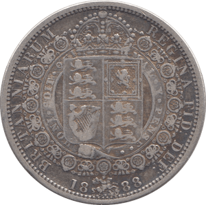 1888 HALFCROWN ( GF ) 5 - Halfcrown - Cambridgeshire Coins