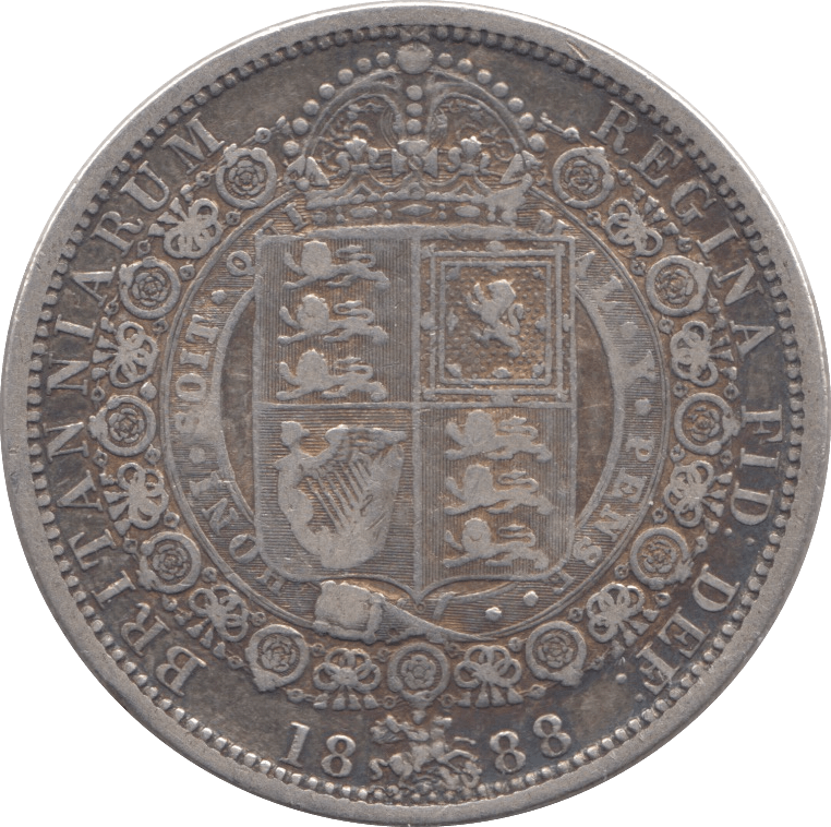 1888 HALFCROWN ( GF ) 5 - Halfcrown - Cambridgeshire Coins