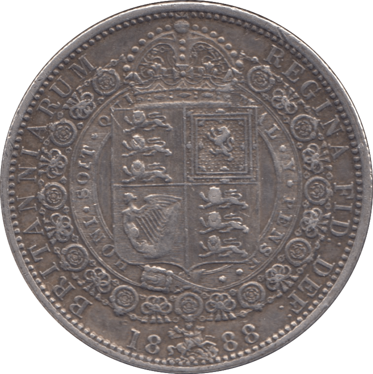 1888 HALFCROWN ( VF ) - Halfcrown - Cambridgeshire Coins