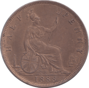 1888 HALFPENNY ( AUNC ) - Halfpenny - Cambridgeshire Coins