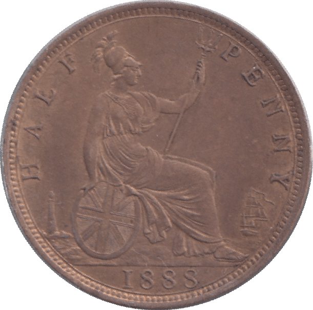 1888 HALFPENNY ( AUNC ) - Halfpenny - Cambridgeshire Coins