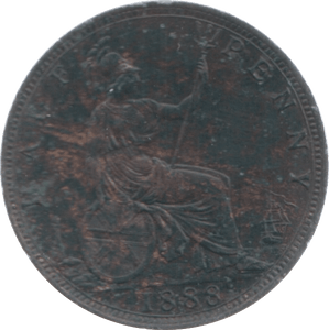 1888 HALFPENNY ( AUNC ) - Halfpenny - Cambridgeshire Coins