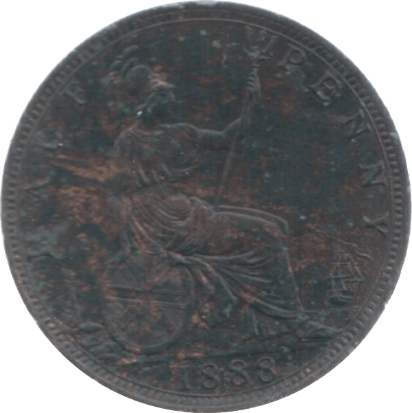 1888 HALFPENNY ( AUNC ) - Halfpenny - Cambridgeshire Coins