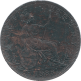 1888 HALFPENNY ( AUNC ) - Halfpenny - Cambridgeshire Coins