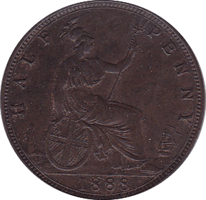 1888 HALFPENNY ( AUNC ) - Halfpenny - Cambridgeshire Coins