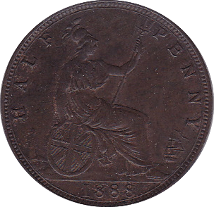 1888 HALFPENNY ( AUNC ) - Halfpenny - Cambridgeshire Coins