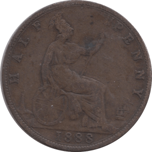 1888 HALFPENNY ( FINE ) 25 - Halfpenny - Cambridgeshire Coins