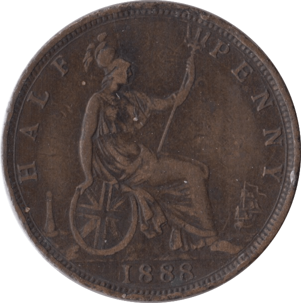 1888 HALFPENNY ( FINE ) - Halfpenny - Cambridgeshire Coins