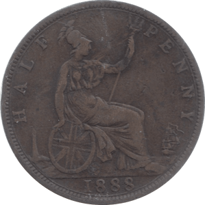 1888 HALFPENNY ( FINE ) - Halfpenny - Cambridgeshire Coins