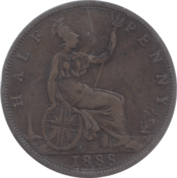 1888 HALFPENNY ( FINE ) - Halfpenny - Cambridgeshire Coins
