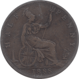 1888 HALFPENNY ( FINE ) - Halfpenny - Cambridgeshire Coins