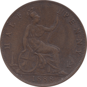 1888 HALFPENNY ( GF ) 5 - Halfpenny - Cambridgeshire Coins
