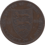 1888 JERSEY 1/12 OF A SHILLING - WORLD COINS - Cambridgeshire Coins