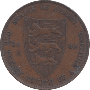 1888 JERSEY 1/24 SHILLING - WORLD COINS - Cambridgeshire Coins