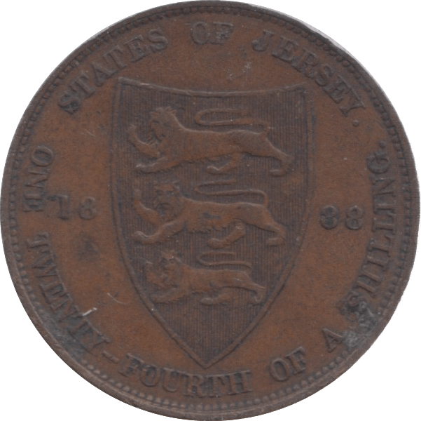 1888 JERSEY 1/24 SHILLING - WORLD COINS - Cambridgeshire Coins