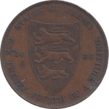 1888 JERSEY 1/24 SHILLING - WORLD COINS - Cambridgeshire Coins
