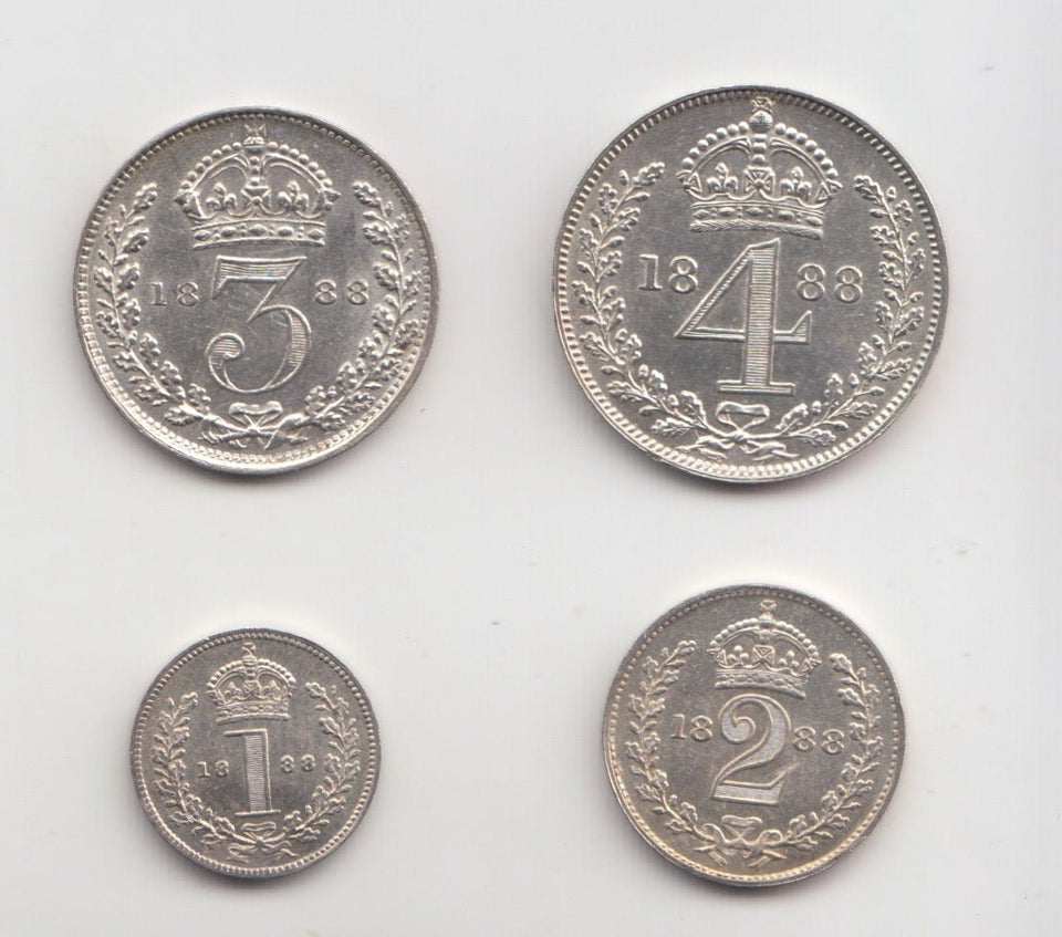 1888 MAUNDY SET VICTORIA - Maundy Set - Cambridgeshire Coins
