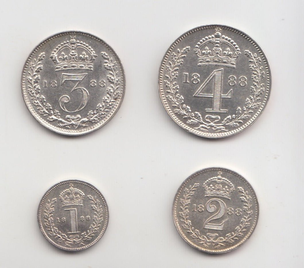 1888 MAUNDY SET VICTORIA - Maundy Set - Cambridgeshire Coins