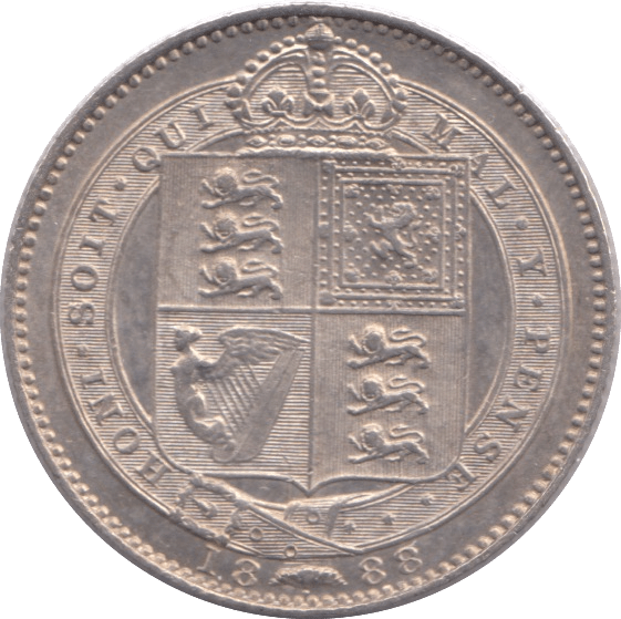 1888 SHILLING ( AUNC ) - Shilling - Cambridgeshire Coins