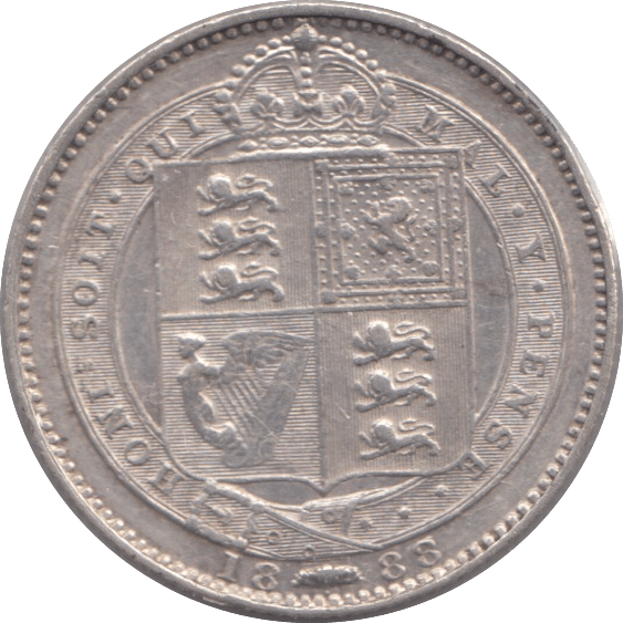 1888 SHILLING ( EF ) - Shilling - Cambridgeshire Coins