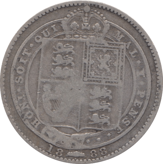 1888 SHILLING ( FINE ) 5 - SHILLING - Cambridgeshire Coins