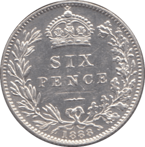 1888 SIXPENCE ( AUNC ) 4 - Sixpence - Cambridgeshire Coins
