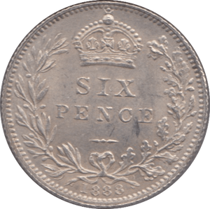 1888 SIXPENCE ( AUNC ) 5 - Sixpence - Cambridgeshire Coins
