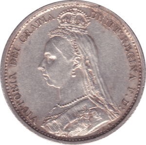 1888 SIXPENCE ( AUNC ) B - Sixpence - Cambridgeshire Coins