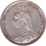 1888 SIXPENCE ( AUNC ) B - Sixpence - Cambridgeshire Coins