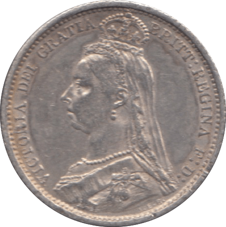1888 SIXPENCE ( EF ) 9 - SIXPENCE - Cambridgeshire Coins