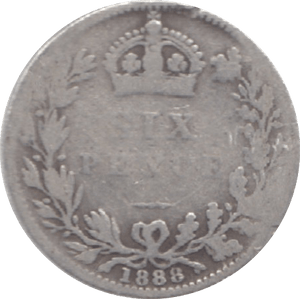 1888 SIXPENCE ( FAIR ) 9 - Sixpence - Cambridgeshire Coins