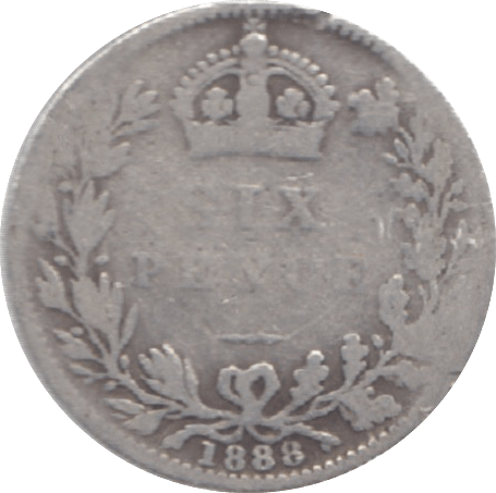 1888 SIXPENCE ( FAIR ) 9 - Sixpence - Cambridgeshire Coins