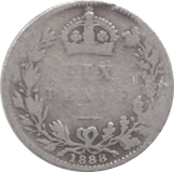 1888 SIXPENCE ( FAIR ) 9 - Sixpence - Cambridgeshire Coins