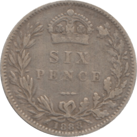 1888 SIXPENCE ( FINE ) 1 - Sixpence - Cambridgeshire Coins