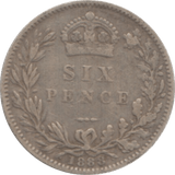1888 SIXPENCE ( FINE ) 1 - Sixpence - Cambridgeshire Coins