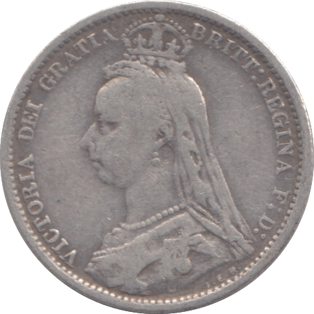 1888 SIXPENCE ( FINE ) - Sixpence - Cambridgeshire Coins