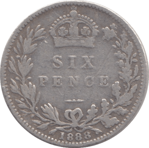 1888 SIXPENCE ( FINE ) - Sixpence - Cambridgeshire Coins