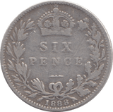 1888 SIXPENCE ( FINE ) - Sixpence - Cambridgeshire Coins