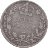 1888 SIXPENCE ( GF ) 9 - Sixpence - Cambridgeshire Coins