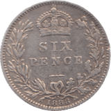 1888 SIXPENCE ( GVF ) 6 - Sixpence - Cambridgeshire Coins
