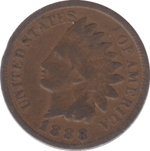 1888 USA ONE CENT - WORLD COINS - Cambridgeshire Coins