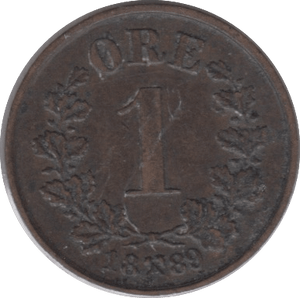 1889 1 ORE NORWAY - WORLD COINS - Cambridgeshire Coins