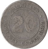 1889 20 CENTS MAURITIUS - WORLD COINS - Cambridgeshire Coins