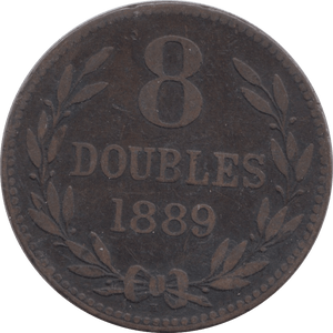 1889 8 DOUBLES GUERNSEY - WORLD COINS - Cambridgeshire Coins