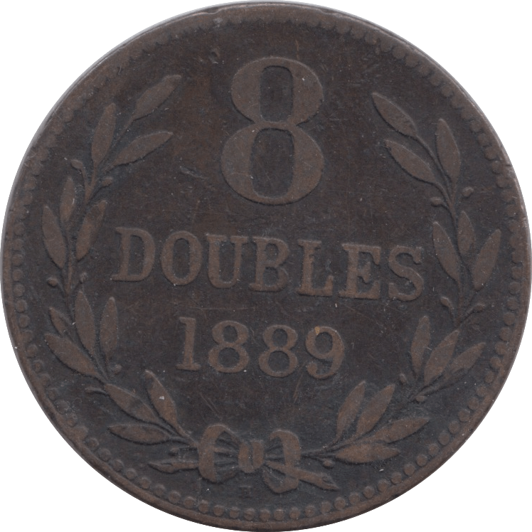 1889 8 DOUBLES GUERNSEY - WORLD COINS - Cambridgeshire Coins