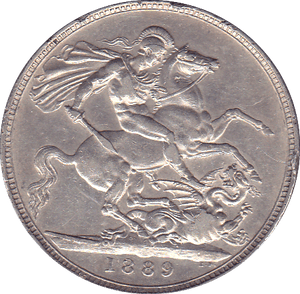 1889 CROWN ( EF ) C - Crown - Cambridgeshire Coins