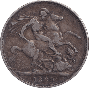1889 CROWN ( FINE ) - Crown - Cambridgeshire Coins