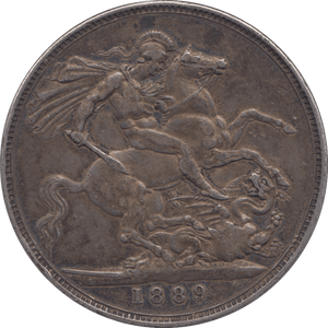 1889 CROWN ( GVF ) 4 - Crown - Cambridgeshire Coins