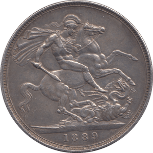 1889 CROWN ( GVF ) - Crown - Cambridgeshire Coins